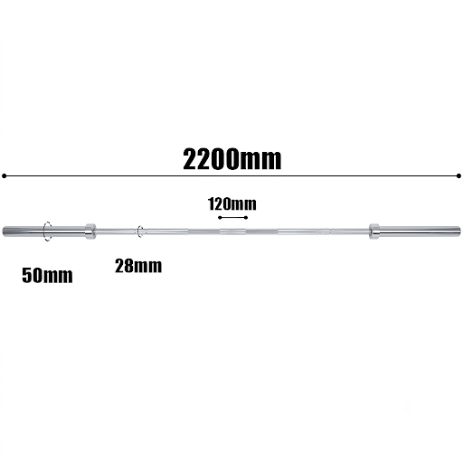 GYMLESS 7ft Menβs Training Bar β 750LB Rated