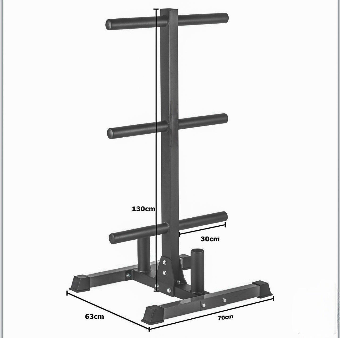 Bumper Plate Olympic Weight Tree/Bar Holder - Gymless
