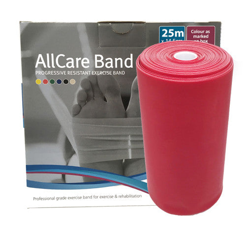 AllCare Latex Exercise Bands -25 m Red - Gymless