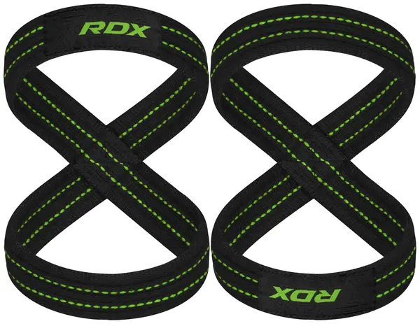 RDX Gym Lifting 8 Figure Cotton Strap Green - Gymless