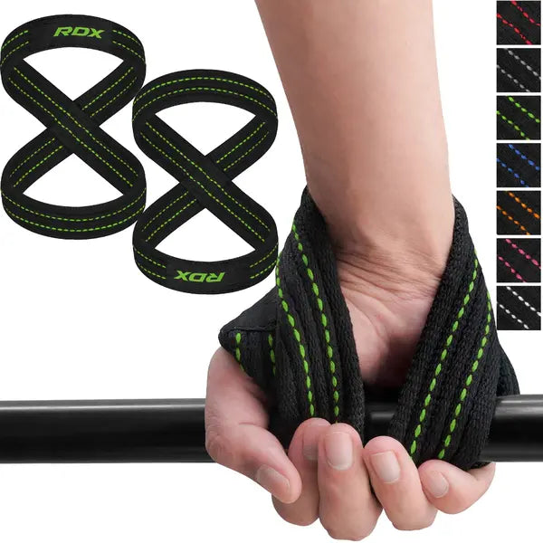 RDX Gym Lifting 8 Figure Cotton Strap Green