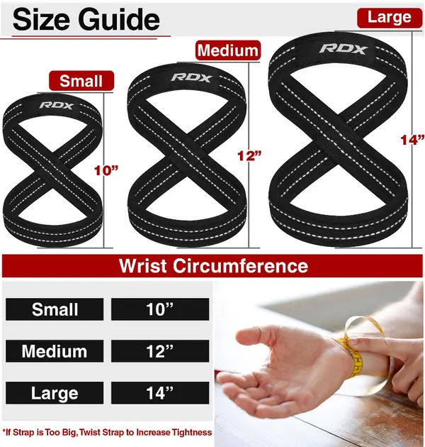 RDX Gym Lifting 8 Figure Cotton Strap White