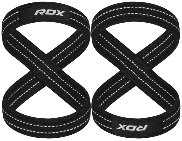 RDX Gym Lifting 8 Figure Cotton Strap White - Gymless