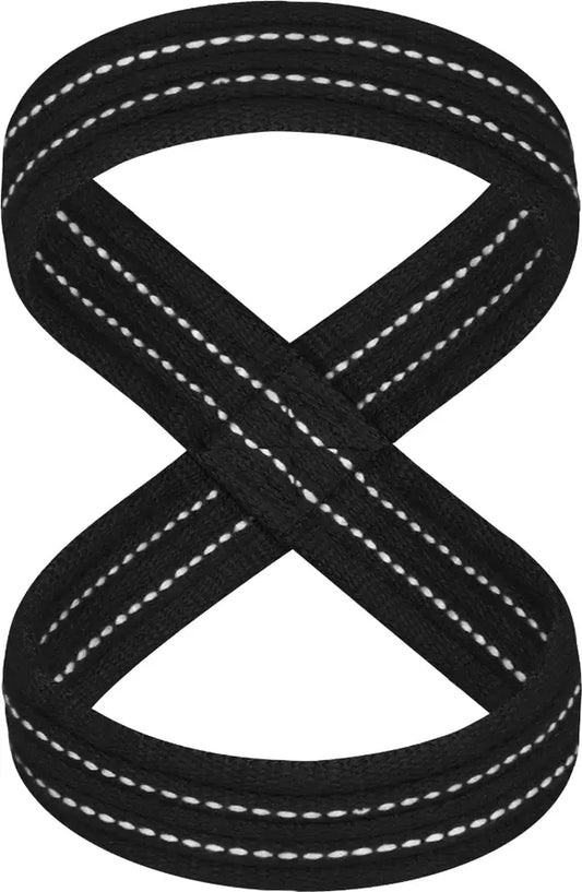 RDX Gym Lifting 8 Figure Cotton Strap White - Gymless