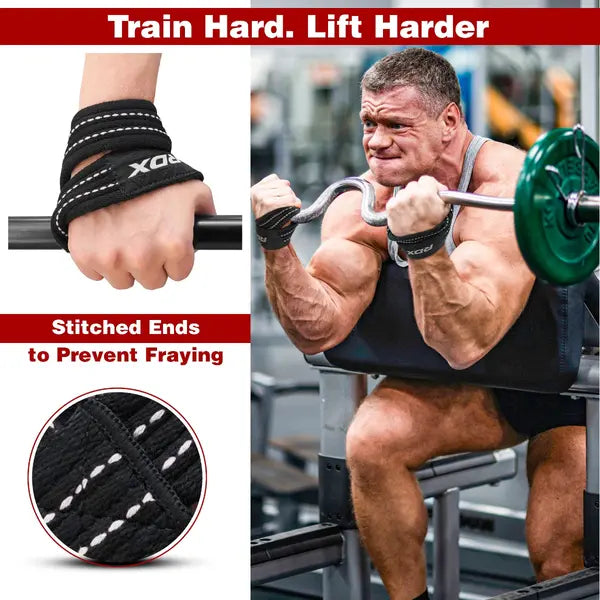 RDX Gym Lifting 8 Figure Cotton Strap White