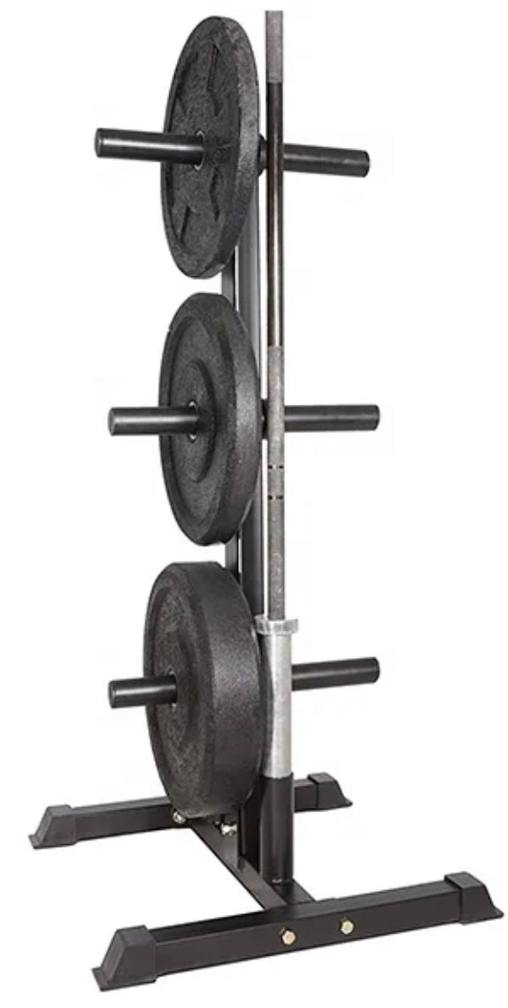 Bumper Plate Olympic Weight Tree/Bar Holder - Gymless