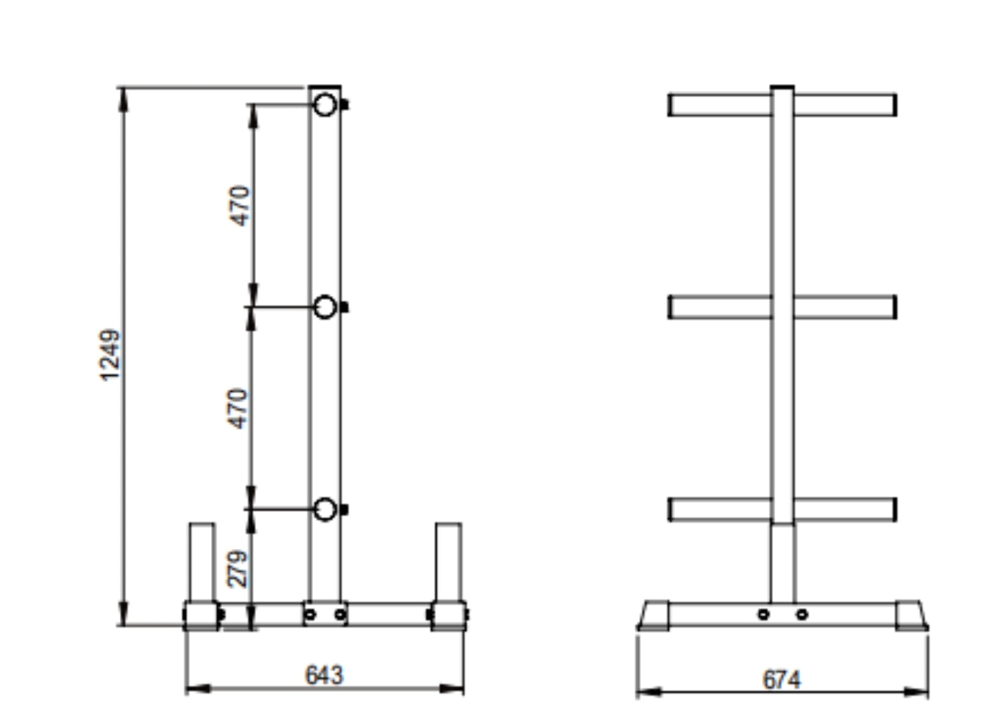Olympic Weight Tree & Bar Holder - Gymless
