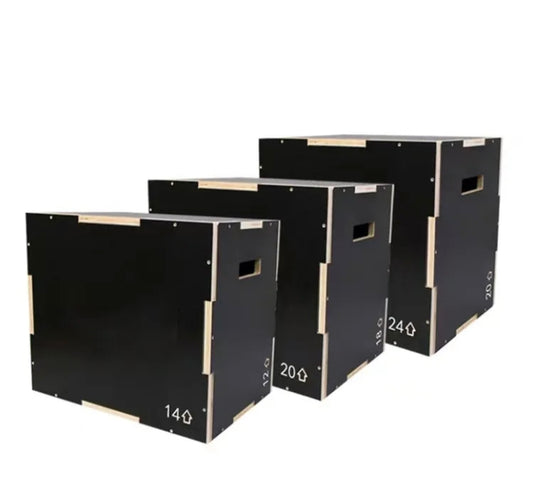 Wooden Plyo Box Black - Gymless