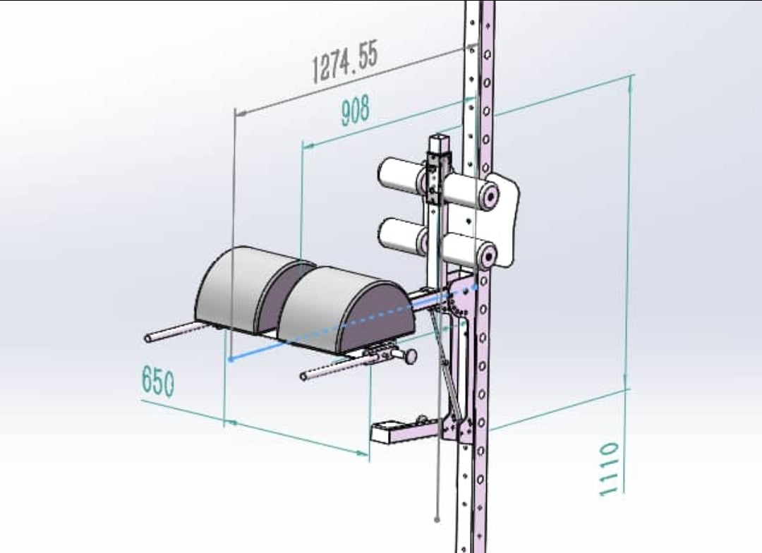 Rack Mounted Glute Ham Developer