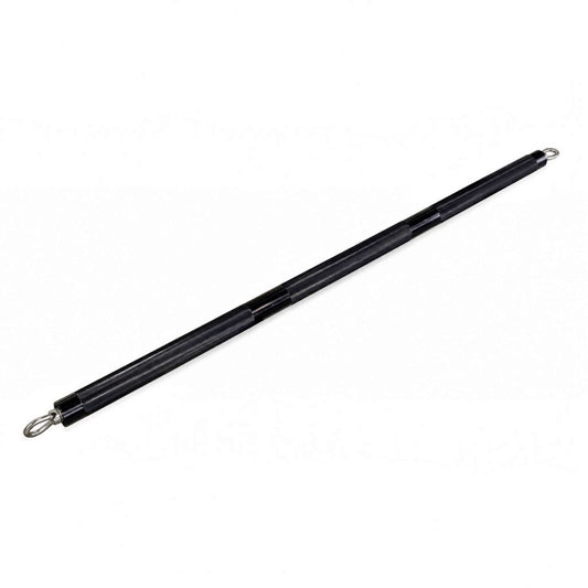 Gymless premium black aluminium straight dual cable bar with knurled grip sections for functional trainer machines.