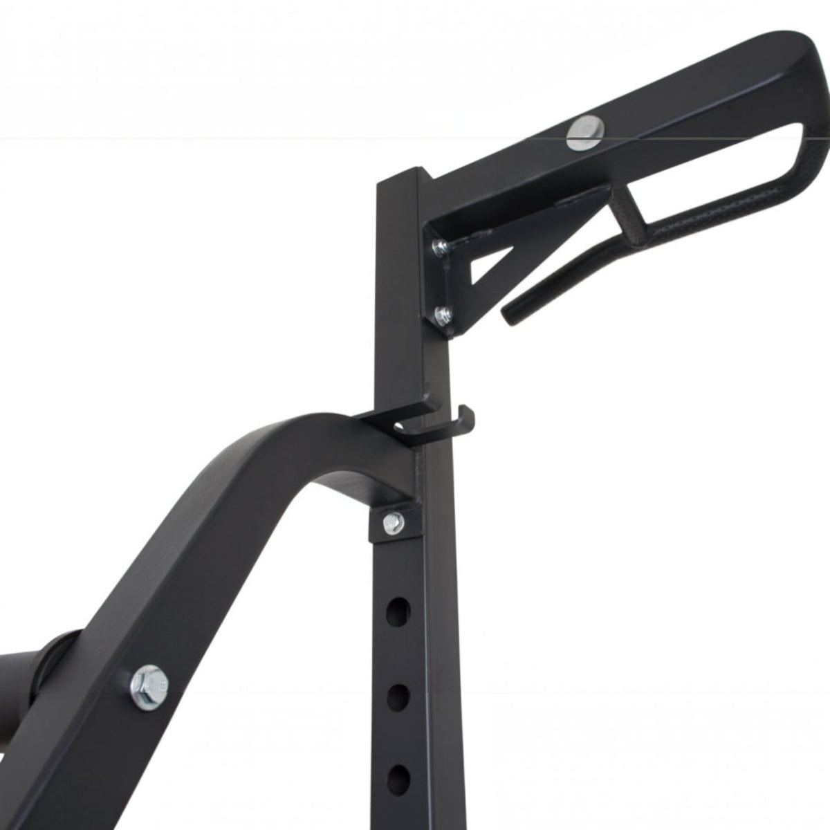 Gymless HR3250 heavy duty half rack pull-up station with black steel frame and ergonomic grip handles