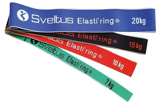 Sveltus Set of 4 Elasti'ring 7 kg-10 kg-15 kg-20 kg Bands - Gymless