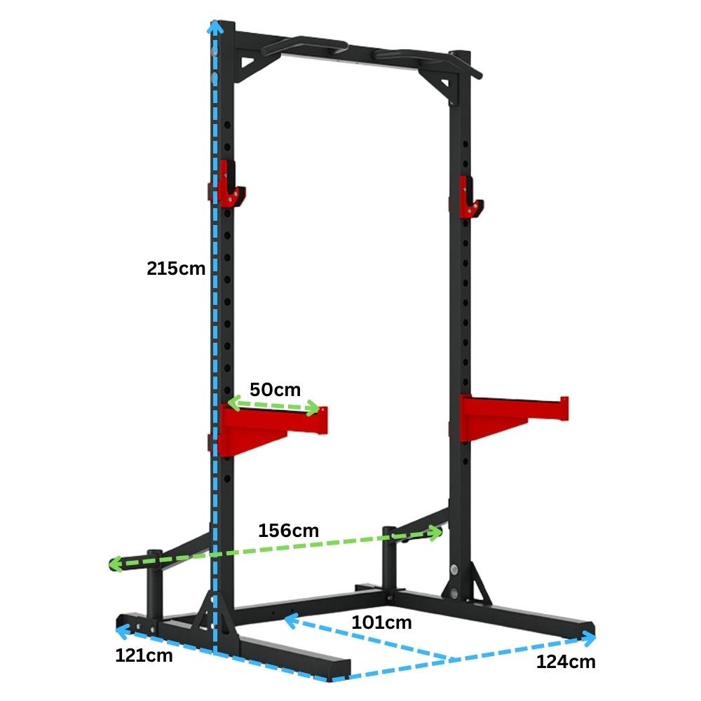 Heavy Duty Half Rack HR3240 + Lat Pulldown attachment - Gymless