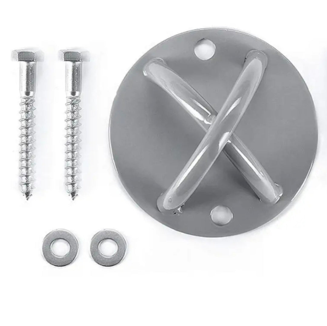 TRX 🏋️♂️ Suspension Trainer Wall/Ceiling Mount – Heavy-Duty X-Mount Anchor (Black or Silver