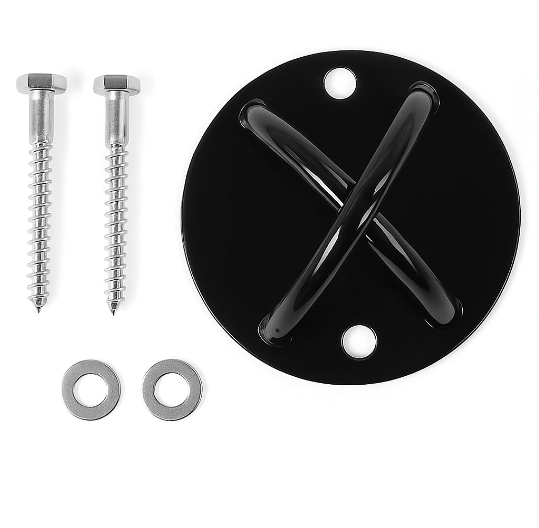 TRX 🏋️♂️ Suspension Trainer Wall/Ceiling Mount – Heavy-Duty X-Mount Anchor (Black or Silver