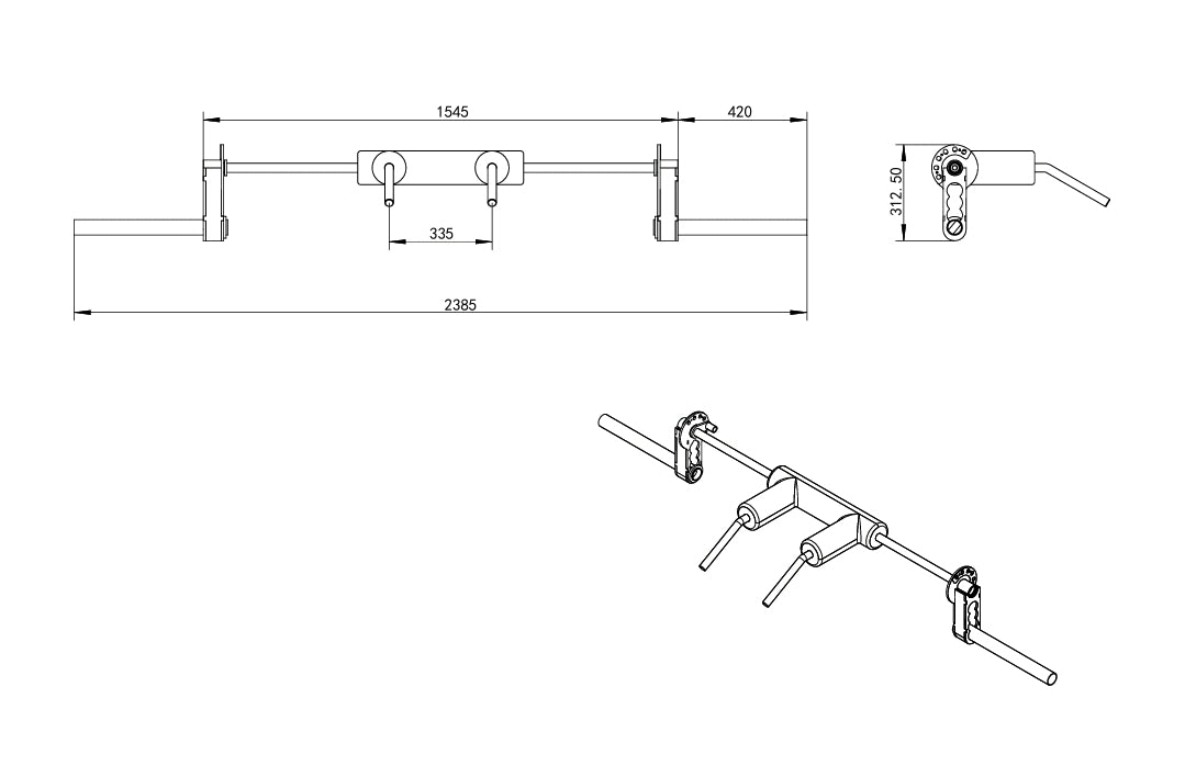 Olympic Adjustable Safety Squat Bar