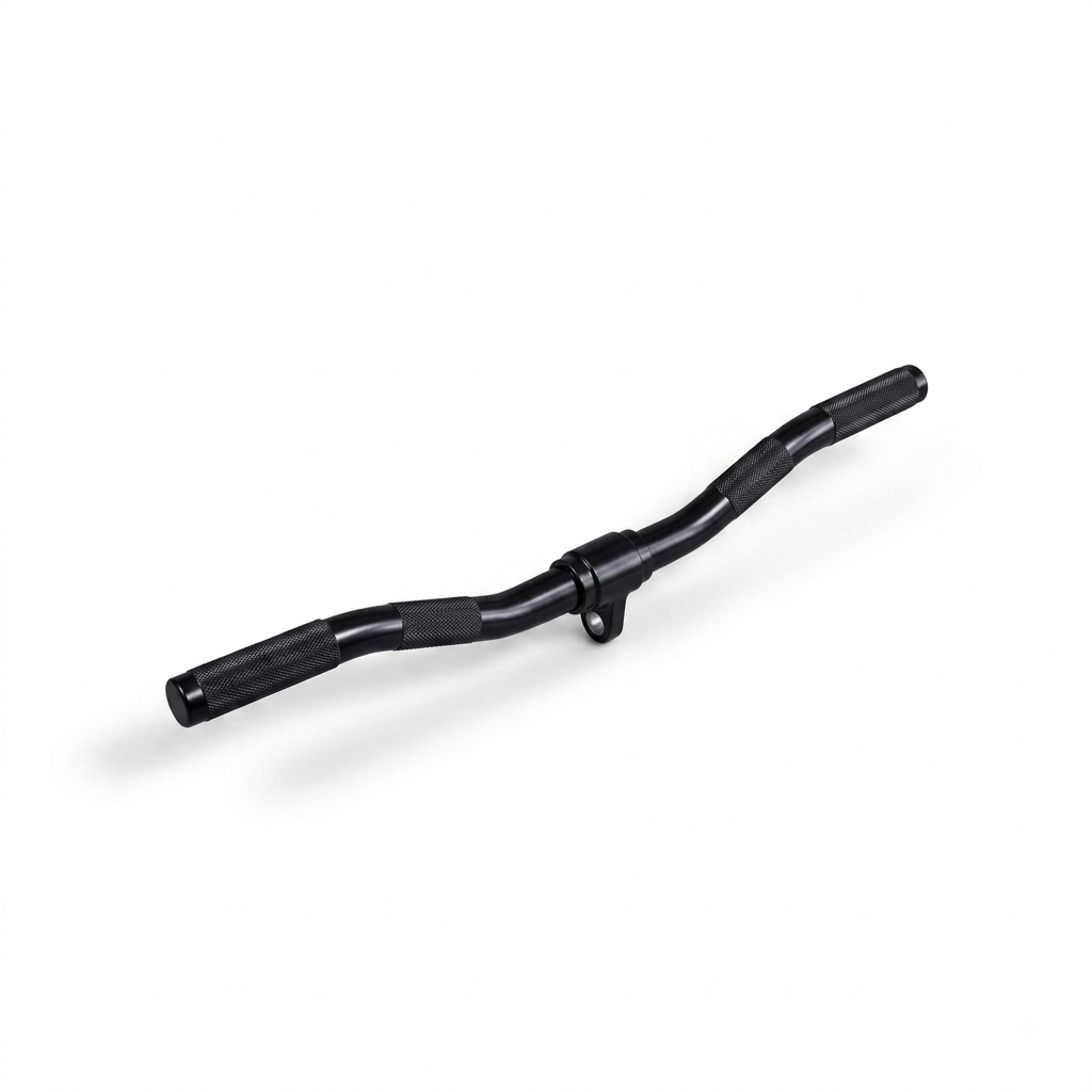 Premium Black Aluminium EZ Curl Pulldown Bar – 621mm / 0.86kg