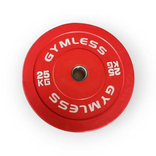 25 kg Olympic Bumper Plate Red - Gymless