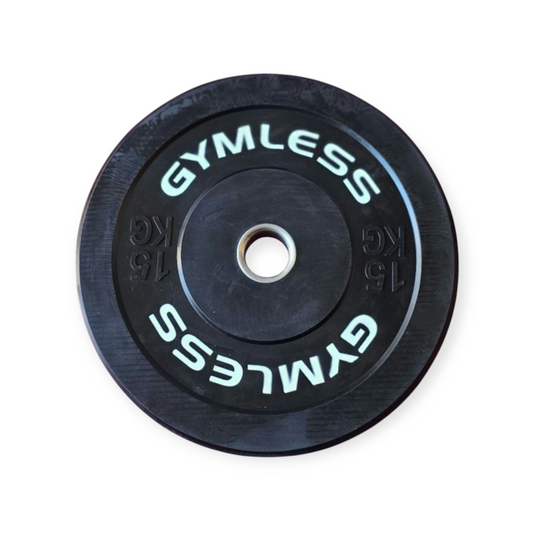 15 kg Olympic Bumper Plate Black - Gymless
