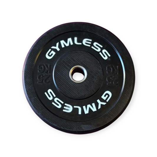 25 kg Olympic Bumper Plate Black - Gymless