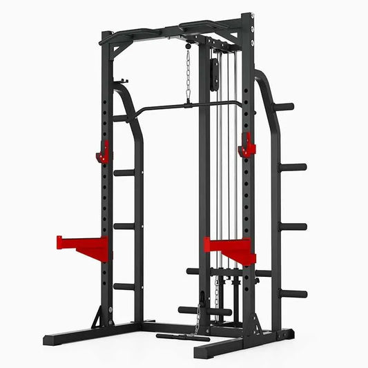 Heavy Duty Half Rack HR3250 +Lat Pulldown&Row Attachment - Gymless