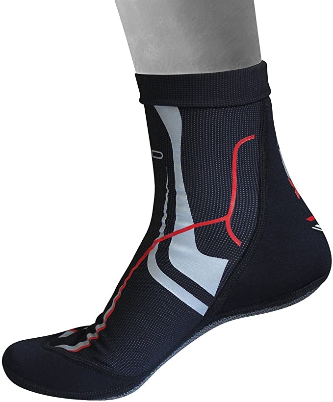 RDX Non Slip Socks with Grip for MMA Fitness Training, Yoga Anti Skid Socks for Pilates, Barre Workout, Stretchable Neoprene Ankle Support for Boxing Martial Arts, Home Sports, Jiu Jitsu, Trampoline - Gymless