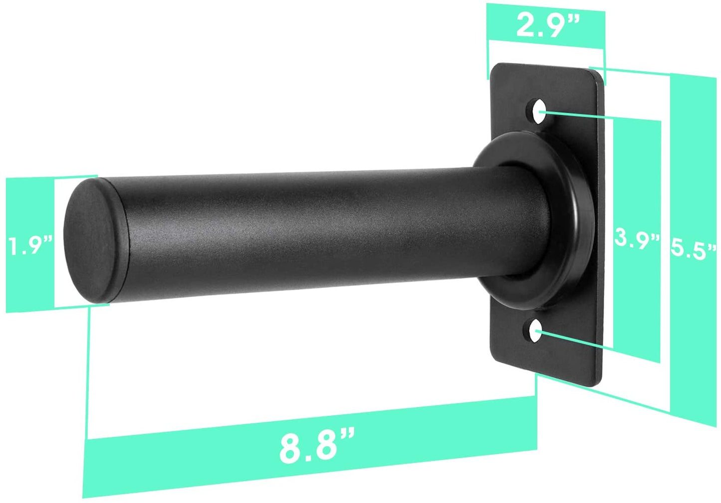 Wall Mounted Olympic Plates Pegs (Pair) - Gymless