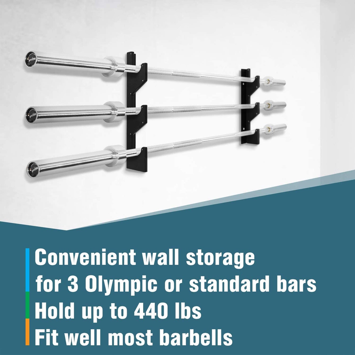 Wall Mounted Barbell Rack Horizontal