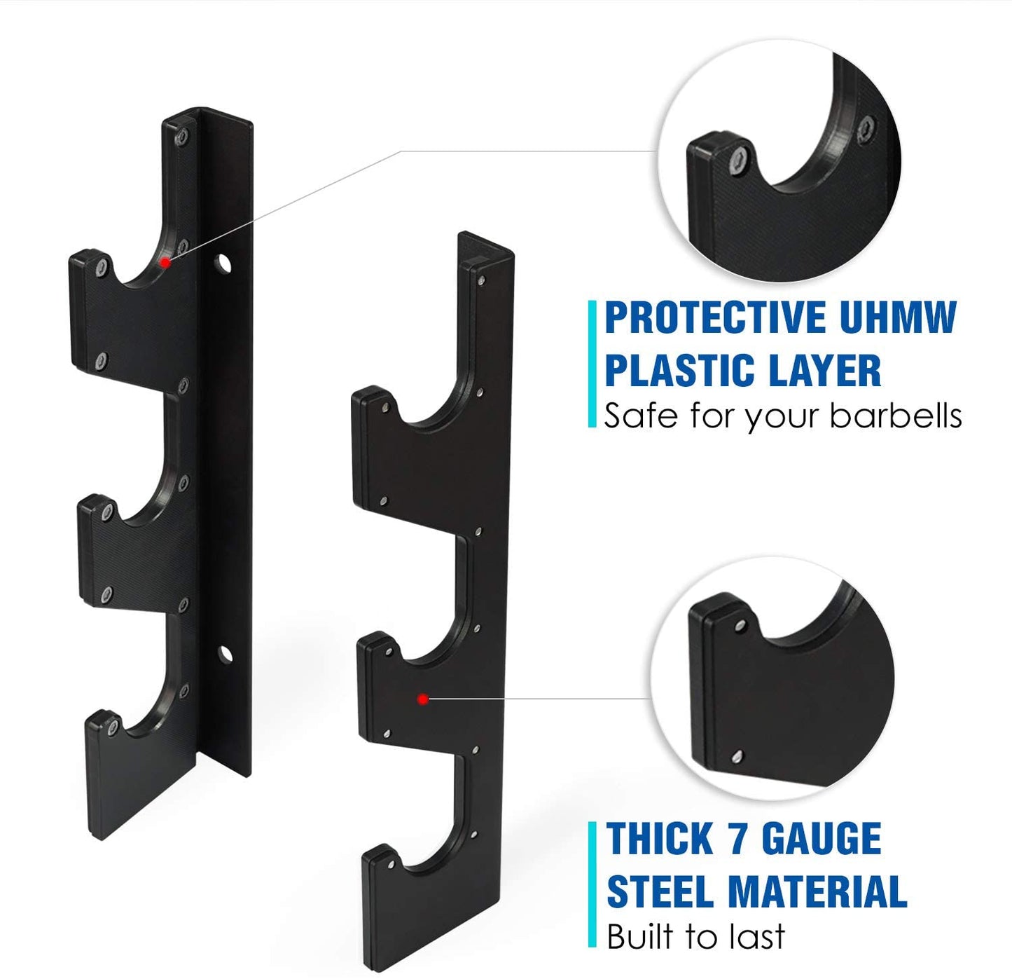 Wall Mounted Barbell Rack Horizontal