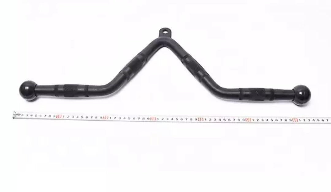 V Bar Tricep Press Down handle Black - Gymless