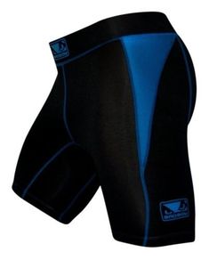 Bad Boy Honour Compression Shorts - Black/Blue /Small - Gymless