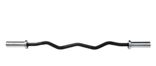 Olympic Eazy Curl Bar Black with Chrome Sleeves - Gymless