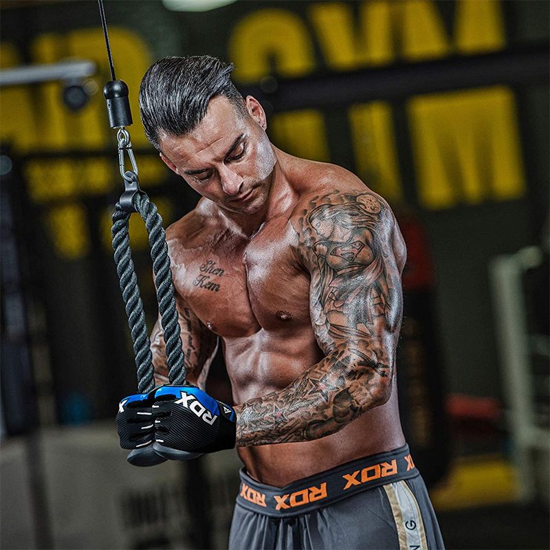 RDX F43 2XL BLUE LYCRA WEIGHT LIFTING GYM GLOVES - Gymless