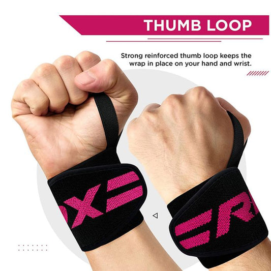 RDX W2 WEIGHTLIFTING WRIST SUPPORT STRAPS FOR WOMEN WITH THUMB LOOPS - Gymless