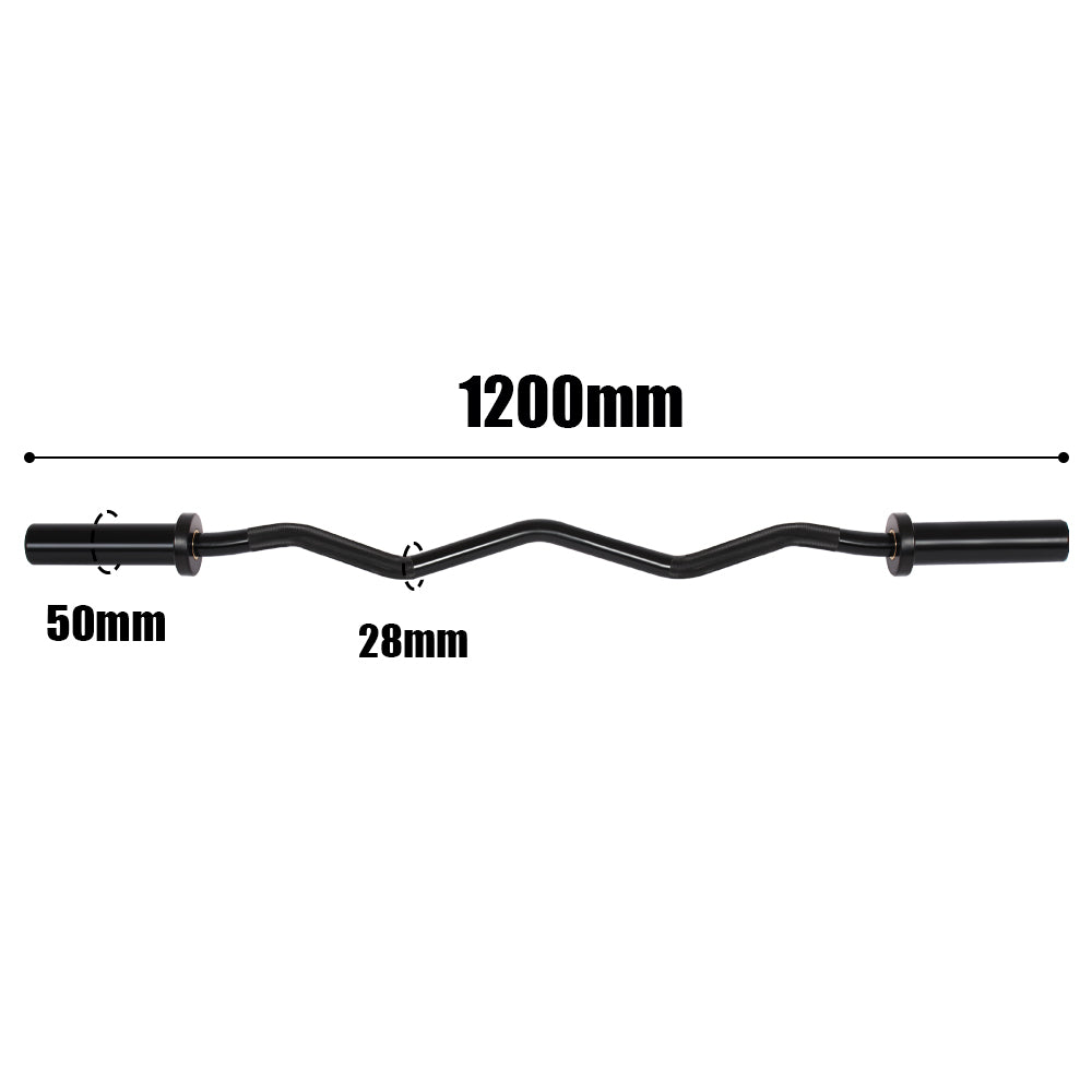 GYMLESS Olympic EZ Curl Bar – 1200mm (10kg)