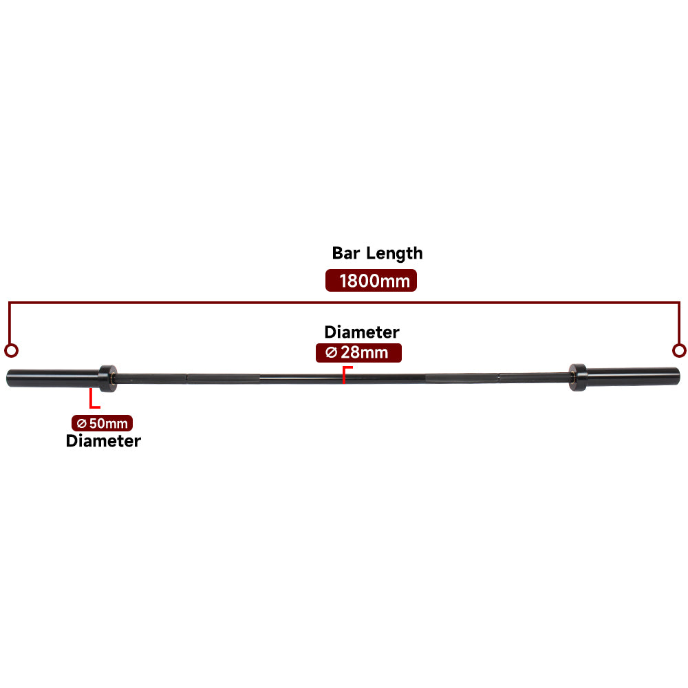 GYMLESS 6ft Training Bar – 15kg / 400LB Rated