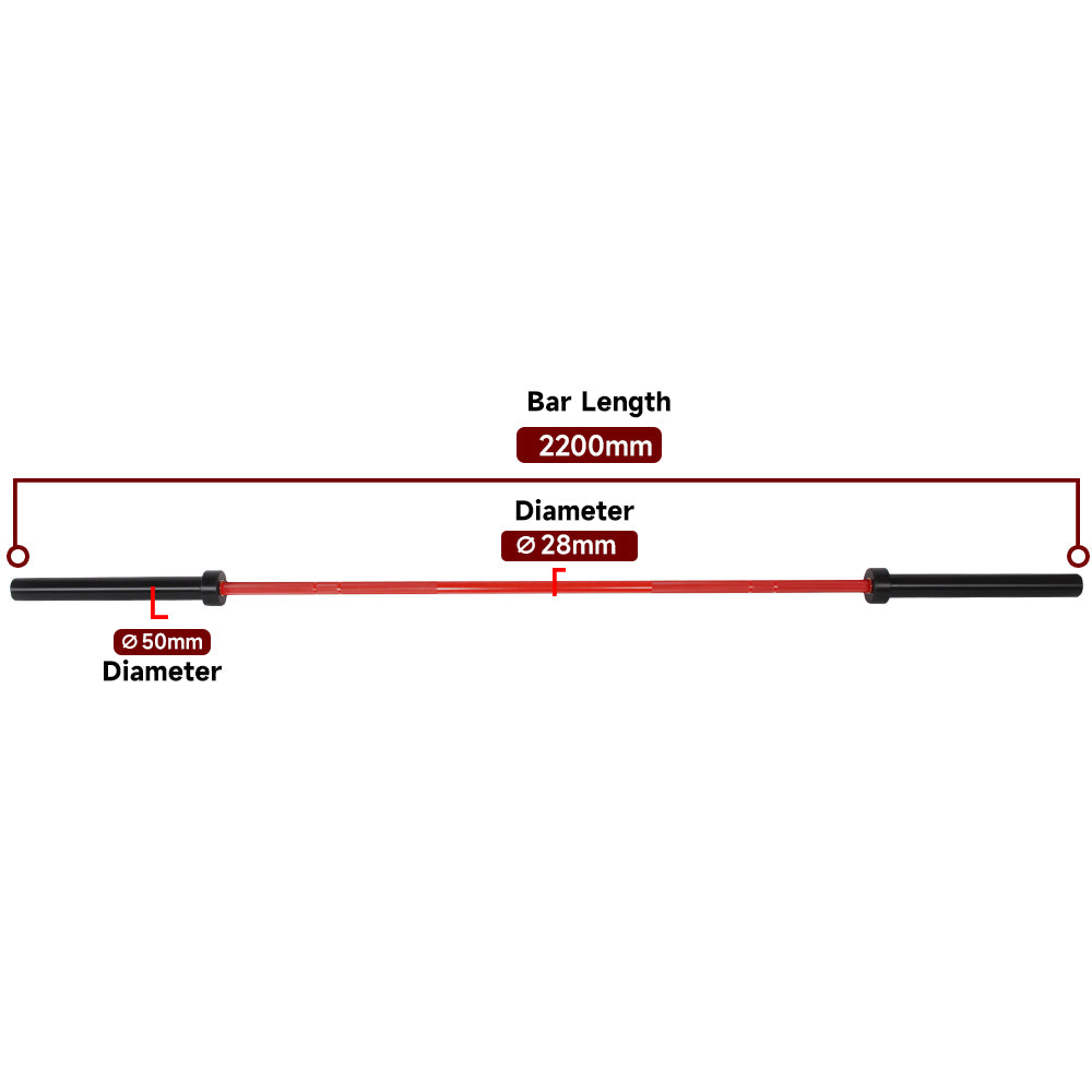 GYMLESS Men’s Olympic Bar – Cerakote Edition (1000LB Rated)