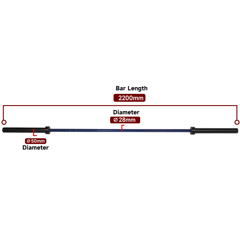 GYMLESS Men’s Olympic Bar – Cerakote Edition (1000LB Rated)