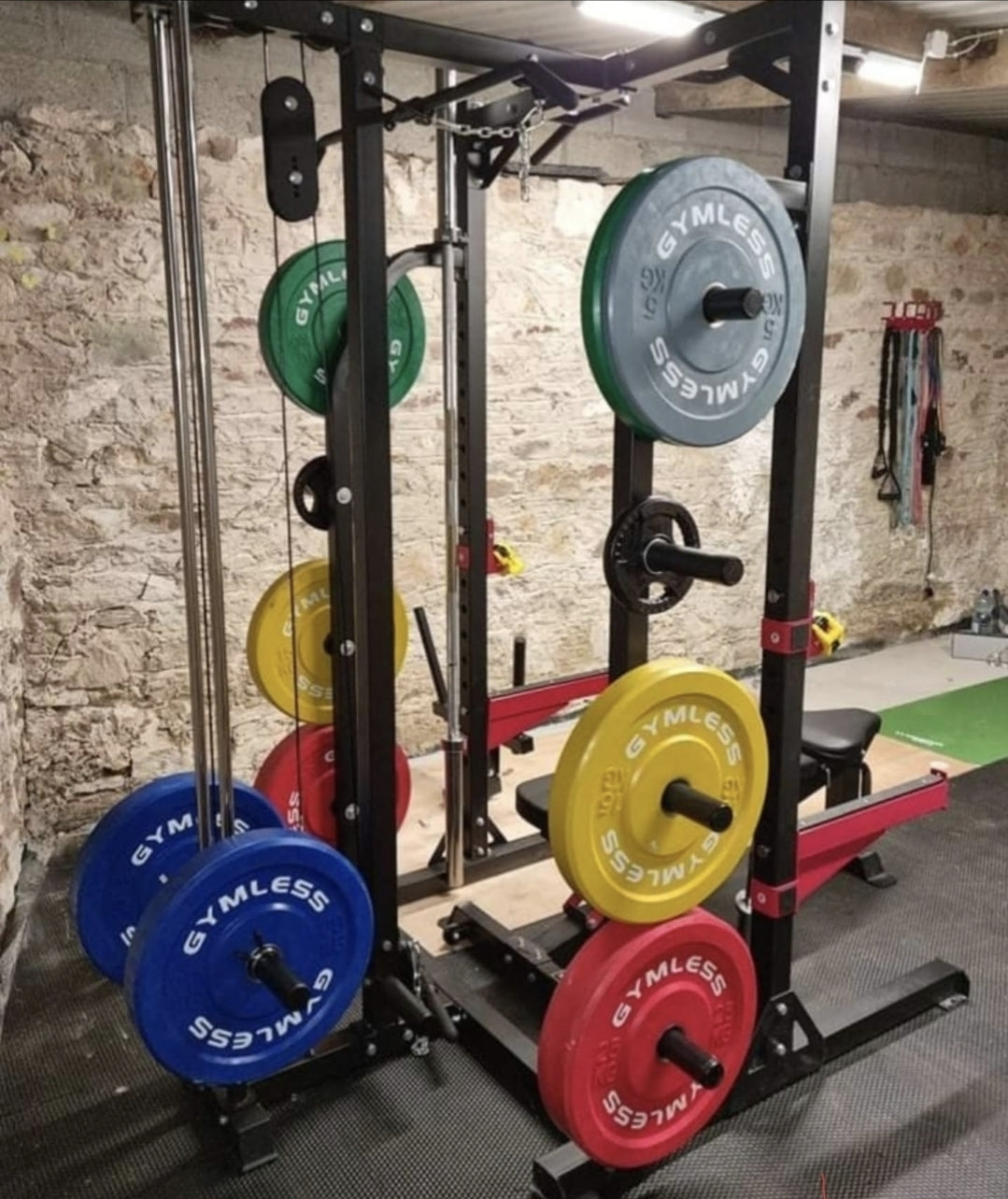 Heavy Duty Half Rack HR3250 +Lat Pulldown&Row Attachment