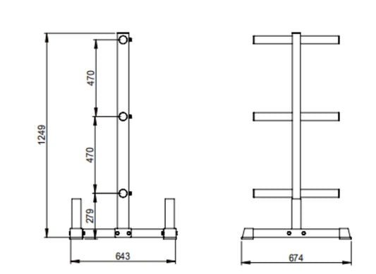Olympic Weight Tree & Bar Holder - Gymless