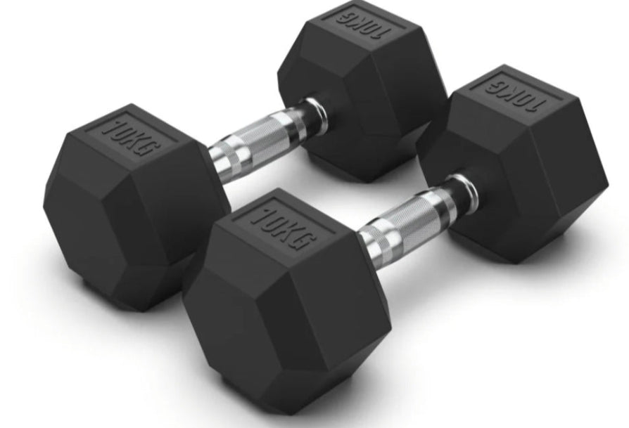 5-30 kg Hex Rubber Dumbells Pack - Gymless