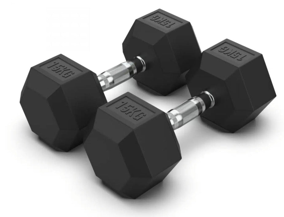 5-30 kg Hex Rubber Dumbells Pack - Gymless