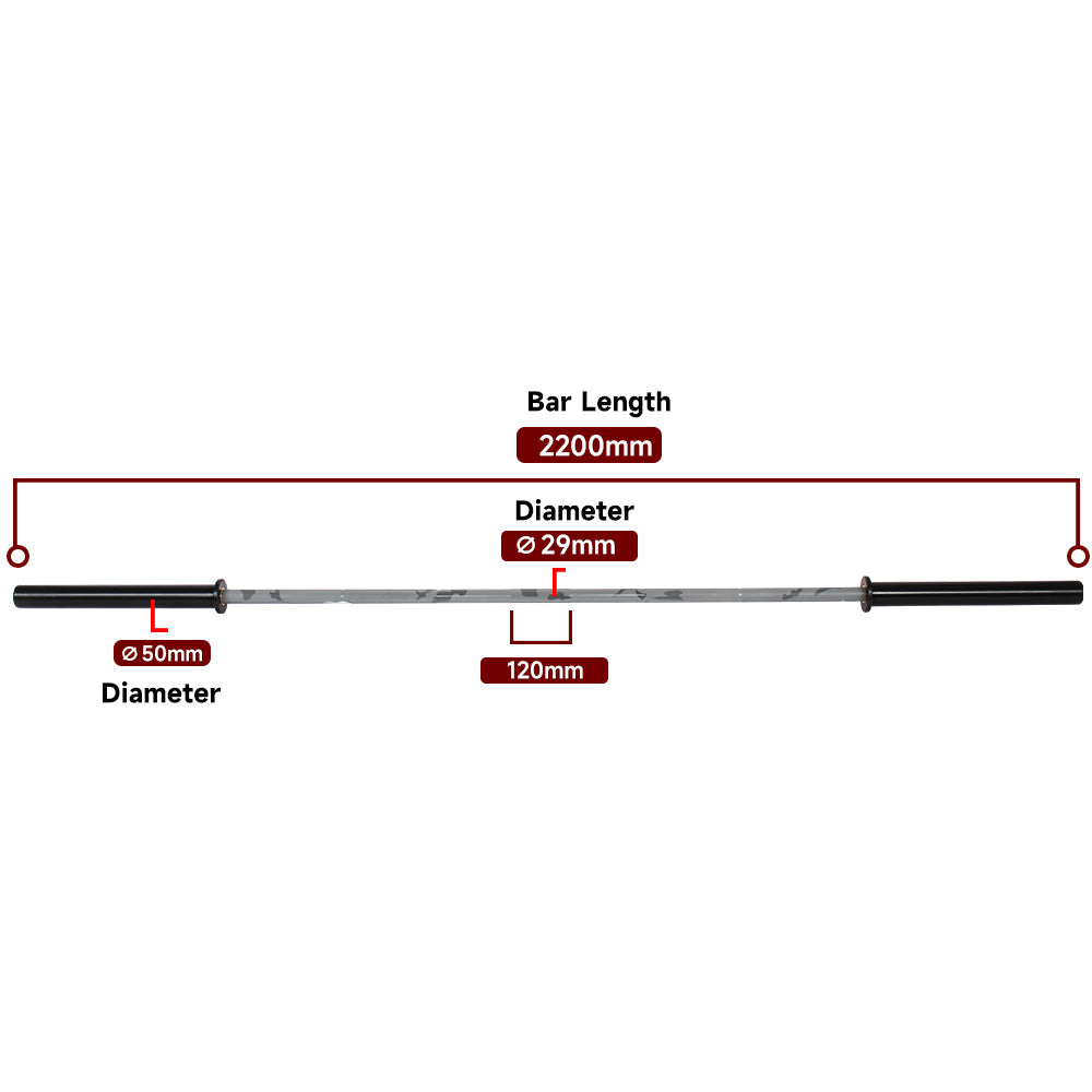 GYMLESS Powerlifting Bar – Cerakote Camo Edition (1500LB Rated)