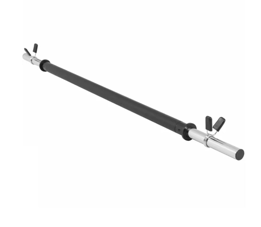 Studio Barbell – 140 cm Aerobic Weight Bar with adjustable clamps for fitness workouts.