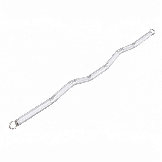 Gymless premium aluminium angled pulldown bar with knurled grip sections for ergonomic cable machine exercises.
