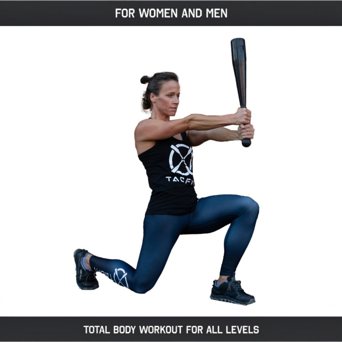 Person demonstrating a total body workout with Indian clubs, suitable for both men and women of all fitness levels.