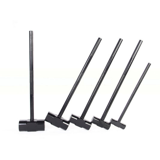 Gymless conditioning sledgehammers in various weights with solid steel heads and black fibreglass handles