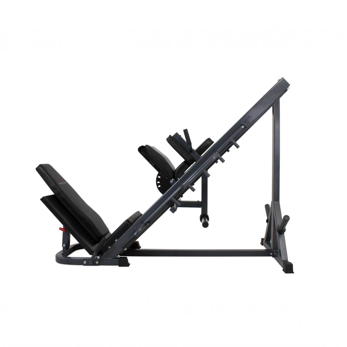 Gymless 800 LPHS multifunctional leg press and hack squat machine with black padded seats and heavy-duty steel frame.