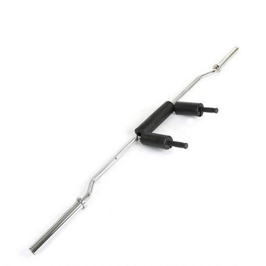 Gymless Olympic Safety Squat Bar with black padded shoulder supports and front handles for comfortable lifting.