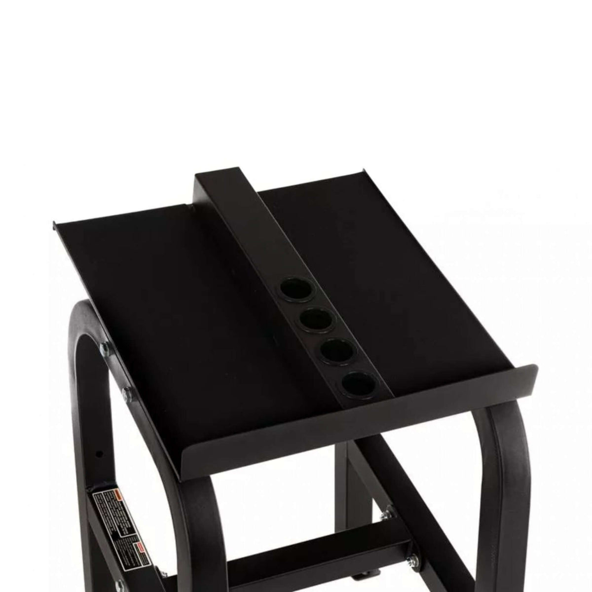 Top view of the PowerBlock Home Rack Stand, a sturdy dumbbell storage rack designed for home gym use.